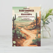 レトロデザートサボスベビーシャワー 招待状 (スタンド正面)