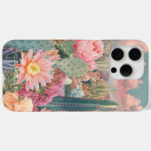レトロデザートサボテン花柄 オーダーメイド 名前 Case-Mate iPhoneケース (裏面 (横))