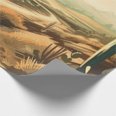 レトロデザートサボテン1st誕生日 ラッピングペーパー (角)