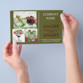 レトロデザートサンデーアイスクリーム チラシ (ハンドル)