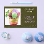 レトロデザートサンデースイーツアイスクリーム チラシ (シングル)