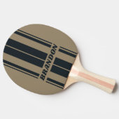 レトロデザートツートーンストライプボード名 卓球ラケット (横)
