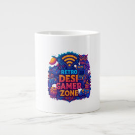 レトロデシゲーマーゾーンマグカップ – ネオンゲーミングコーヒーカップ ジャンボコーヒーマグカップ