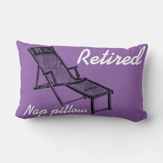 レトロデッキチェア退職した昼寝腰枕 ランバークッション (裏面)