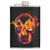 レトロデッド・バーニングのスケルトンスカルイン・ファイア フラスク (正面)