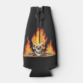 レトロデッド・バーニングのスケルトンスカルイン・ファイア ボトルクーラー (裏面)