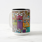 レトロデバイスレコーディングスタジオ ツートーンマグカップ (正面左)