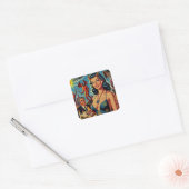 レトロデビルガール スクエアシール (封筒)