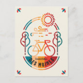 レトロデモイン自転車トレイル。 ポストカード (正面)