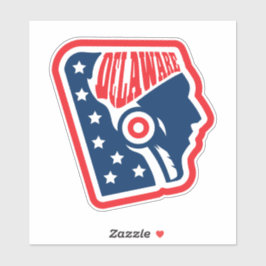 レトロデラウェア州旗 シール