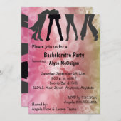 レトロデ刺激を受けたィスコバチェロレッテ招待状 招待状 (正面/裏面)