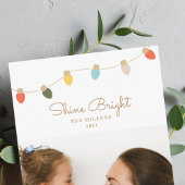 レトロトゥインクルライツホリデーフォトカード シーズンカード