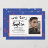 レトロトゥイーン/10代の洗礼 招待状 (正面/裏面)