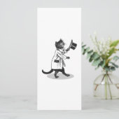 レトロトップハットキャットカスタムパーティの招待状 招待状 (スタンド正面)