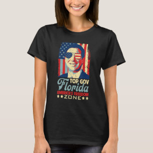 レトロトップRon DeSantis Florida America解放 Tシャツ