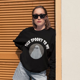 レトロトッ不気味ク私にクール幽霊ハロウィン スウェットシャツ