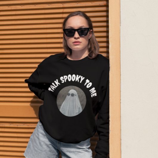 レトロトッ不気味ク私にクール幽霊ハロウィン スウェットシャツ