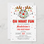 レトロトナディアクリスマス誕生日オ何おもしろい 招待状 (正面)