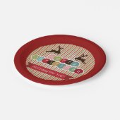 レトロトナディアメリークリスマスハッピー新年 ペーパープレート (アングル)