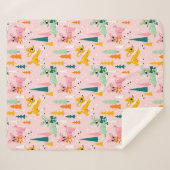 レトロトナディアワンダーランドホリデーパターン シェルパブランケット (正面(横))