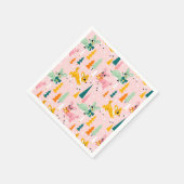 レトロトナディアワンダーランドホリデーパターン スタンダードカクテルナプキン (角)