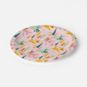 レトロトナディアワンダーランドホリデーパターン ペーパープレート (アングル)