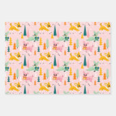 レトロトナディアワンダーランドホリデーパターン ラッピングペーパーシート (正面3)