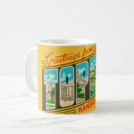 レトロトペカカンザスグリーティングマグ コーヒーマグカップ