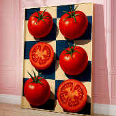 レトロトマトアートプリントフォトリアリスティックキッチン ポスター