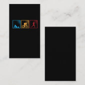 レトロトライアスロンサイクリングズランニングアスリート 名刺 (正面/裏面)