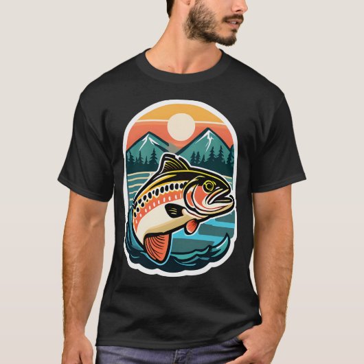 レトロトラウト Tシャツ (正面)