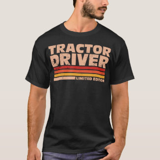 レトロトラクター フラグ トラクター ドライバー Tシャツ