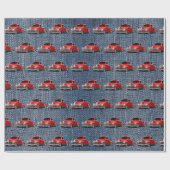 レトロトラックオンブルージャンデニム ラッピングペーパー (フラット)