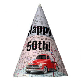 レトロトラックオンマップ50誕生日 パーティーハット