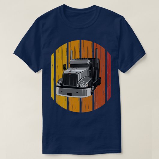 レトロトラックドライバー Tシャツ (デザイン正面)