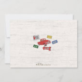レトロトラックベビーシャワー招待状 招待状 (裏面)