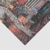 レトロトラックヴィンテージレッドオレンジイエロー素朴秋 薄葉紙 (詳細)