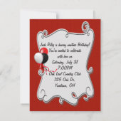 レトロトラック誕生日招待状 招待状 (裏面)