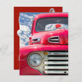 レトロトラック誕生日招待状 招待状 (正面/裏面)