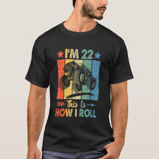 レトロトラック誕生日私は22番目のバ転がートの方法 Tシャツ