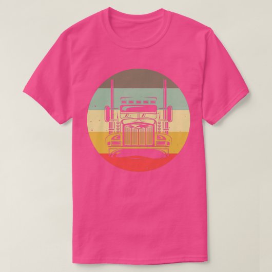 レトロトラック運転手トラックヴィンテージトラック車級車 Tシャツ (デザイン正面)