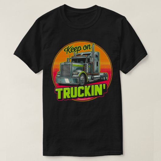 レトロトラック運転手トラック運転手トラック愛好家 Tシャツ (デザイン正面)