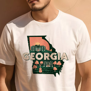 レトロトラベルアイコニックGeorgia Graphic Tシャツ