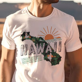レトロトラベルアイコニックHawaii Graphic Tシャツ