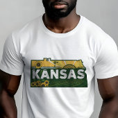 レトロトラベルアイコニックKansasグラフィック Tシャツ
