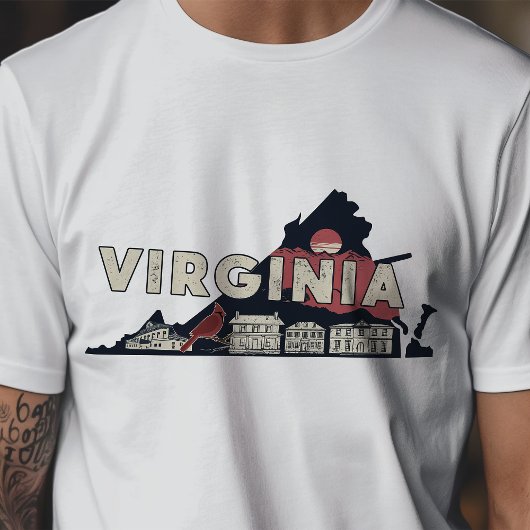 レトロトラベルアイコニックVirginia Graphic Tシャツ