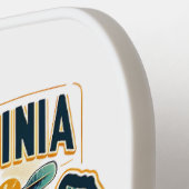 レトロトラベルウェストバージニア州の地図 ピックルボールラケット (左詳細)