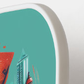 レトロトラベルマップオブニュージャージー州 ピックルボールラケット (左詳細)