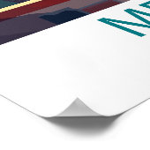 レトロトラベルメキシコシティデスティネーションウォールアート ポスター (角)