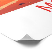 レトロトラベルモニュメントバレーデスティネーションウォールアート ポスター (角)